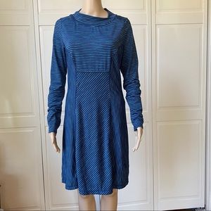 PrAna Blue Striped Stretchy Dress Sz SM